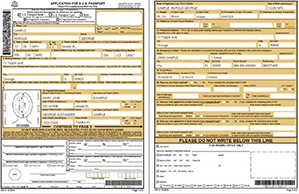 Passport application form